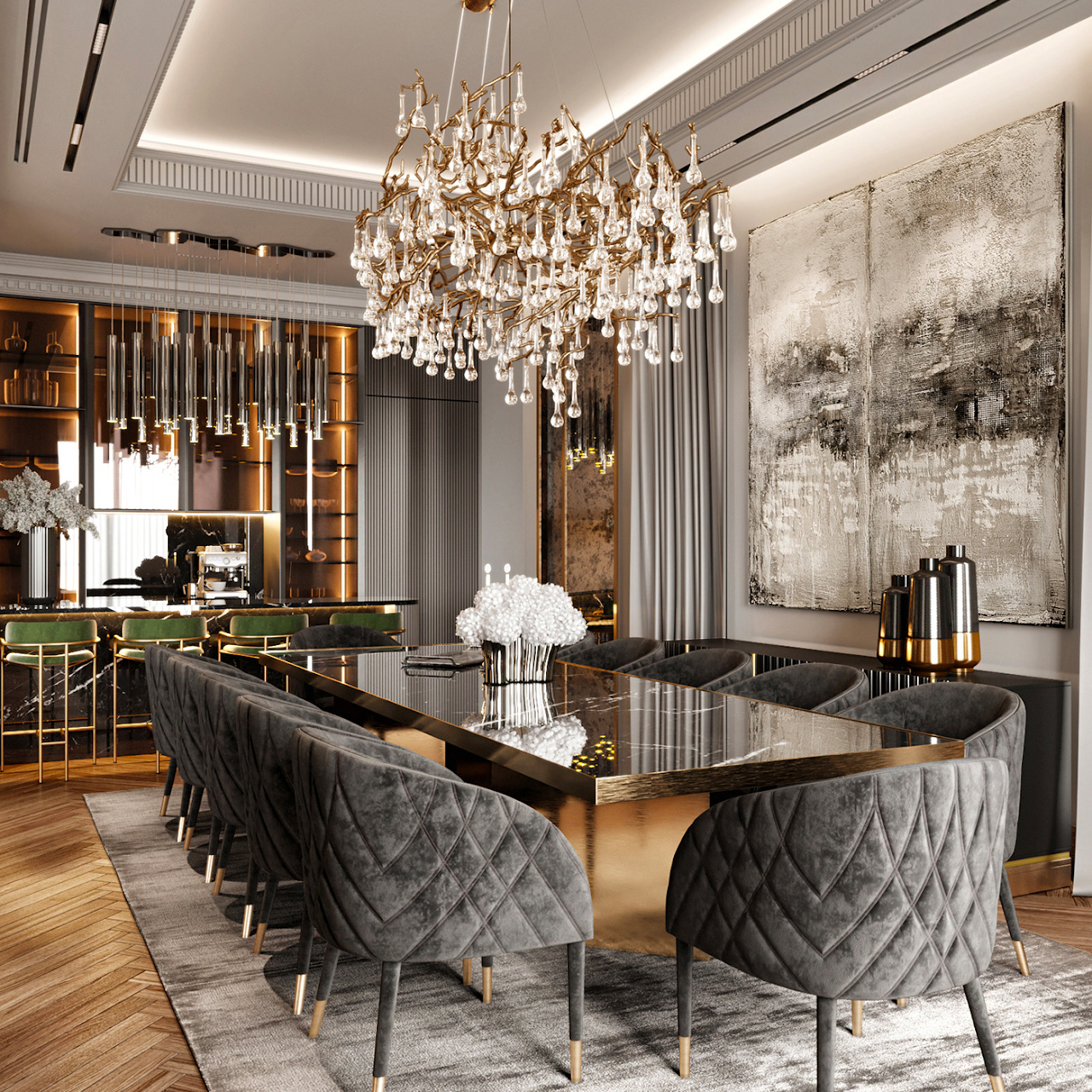 Radiant Elegance: The Allure of Gold Crystal Chandeliers