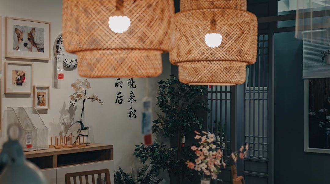 Photo Wabi-sabi style wall lamp