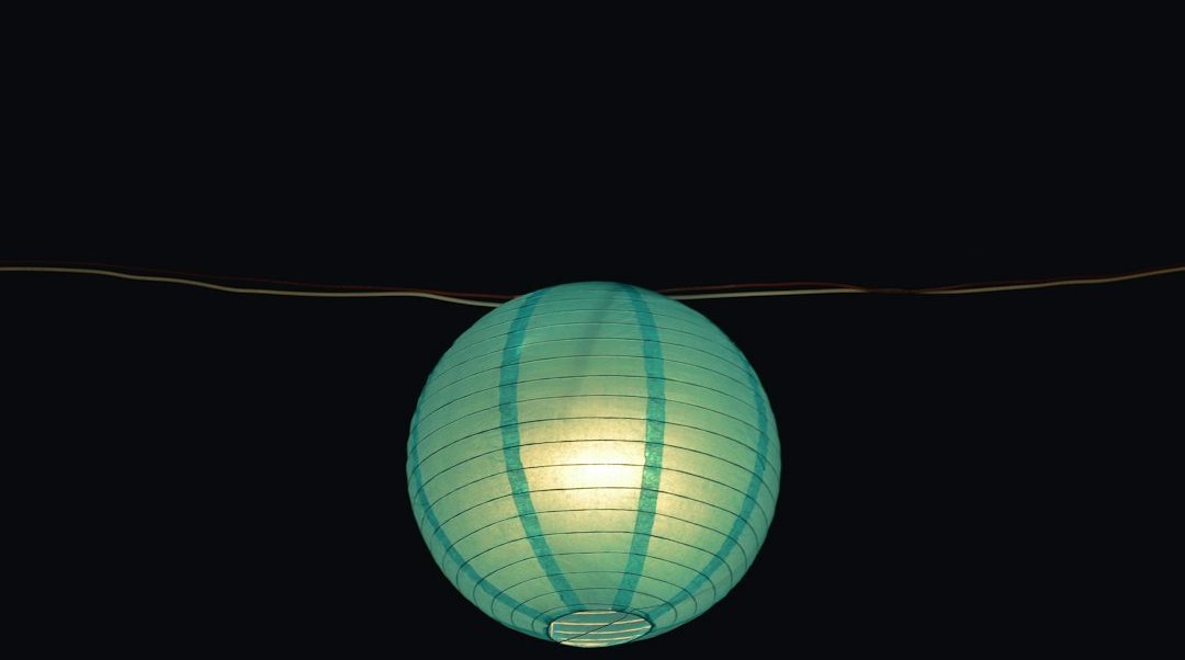Photo contemporary paper outdoor lantern