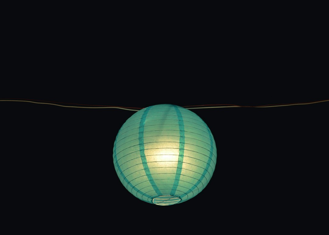 Photo contemporary paper outdoor lantern